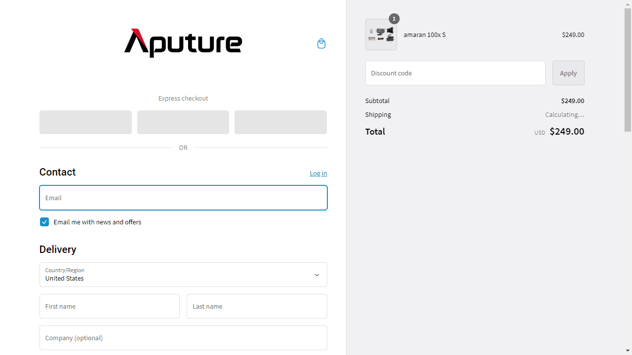 How to apply Aputure coupon code